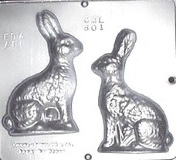 6 Easter Bunny Chocolate Candy Mold Easter 801 by CandyMoldsNMore
