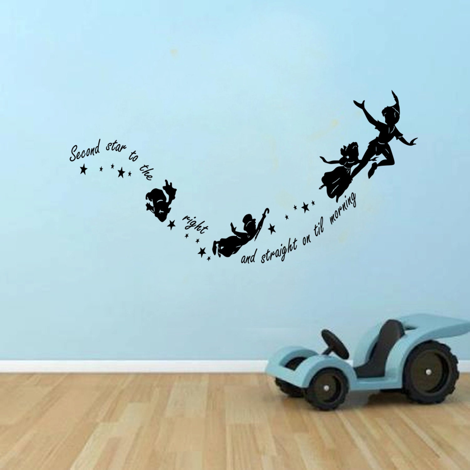 Peter Pan Second Star to the right Kids Wall Decal Sticker