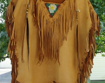 buckskin shirt with fringe