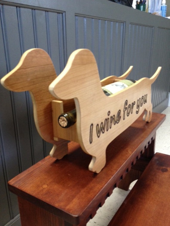 Dachshund Wine Bottle Holder I Wine For You
