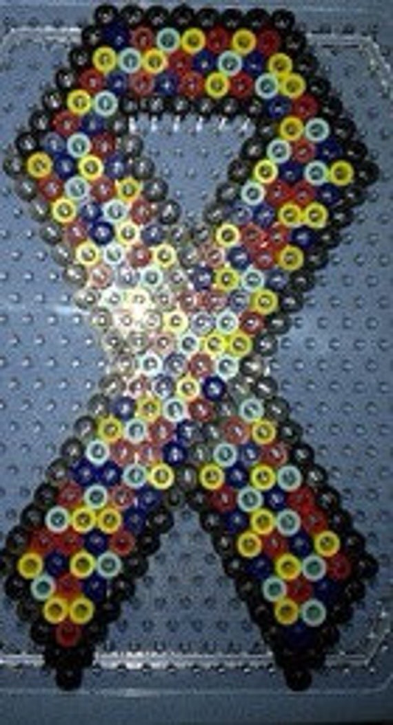 Items similar to Perler Bead Ribbon Awareness. Your choice. on Etsy