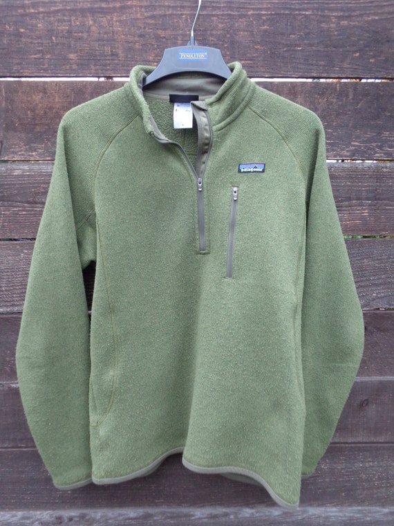 Items similar to Vintage Patagonia half zip Fleece green jacket Adult ...