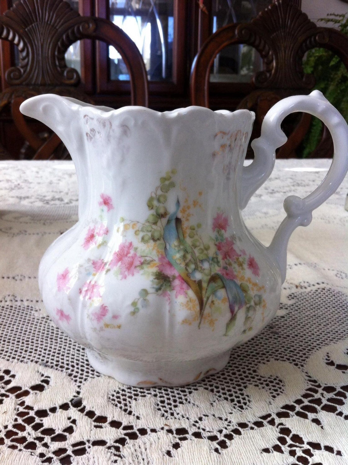 Vintage Bone China Victorian Pitcher Tea Cream by FinchThistle