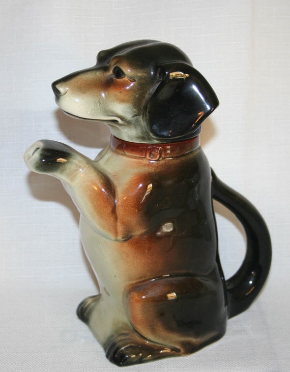 vintage begging DACHSHUND beagle dog ERPHILA German ceramic