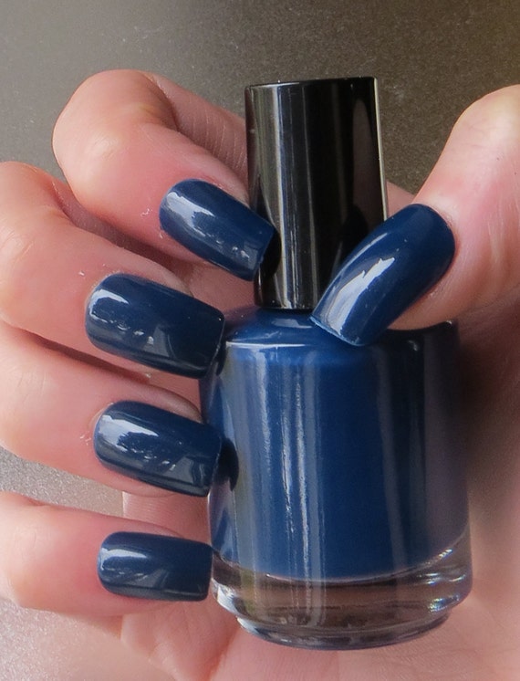 Deep Blue Nail Polish Harbor Depths Vegan Nail By BadBitchPolish