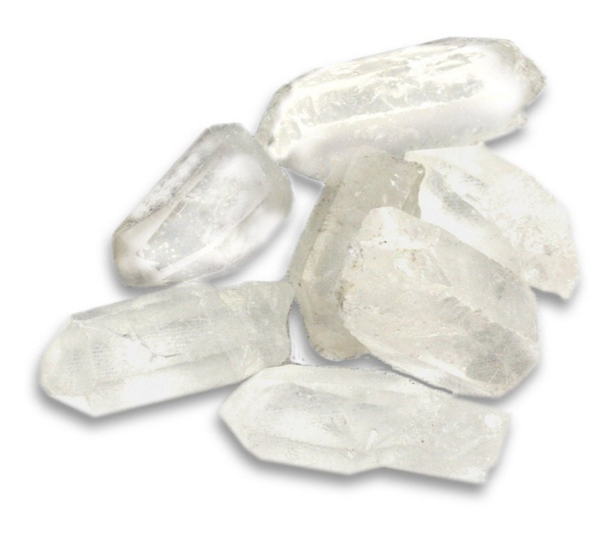 1 Pound Bulk Rough Clear Quartz Crystal Points from Brazil