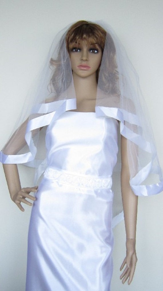 Items similar to Jewish Wedding Package 2 Tier Veil With 1.5 Inch