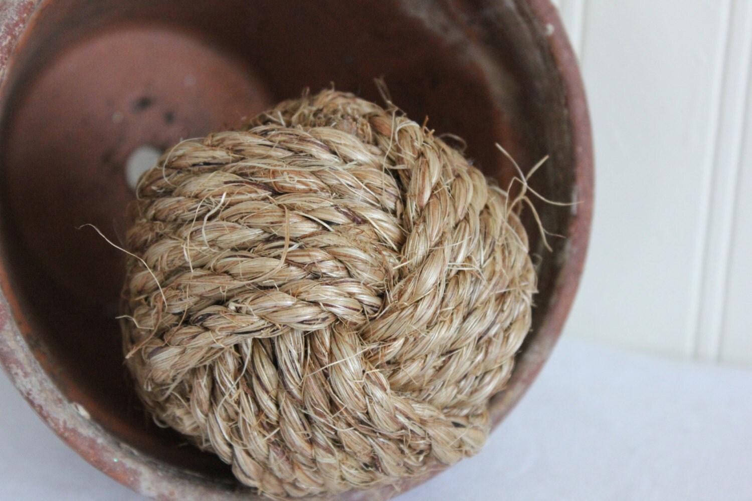 Nautical decorative rope ball monkey fist knot nautical