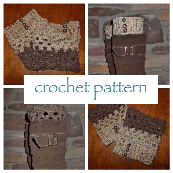 Reversible Button Boot Cuff Pattern Crochet by MadeWithATwist