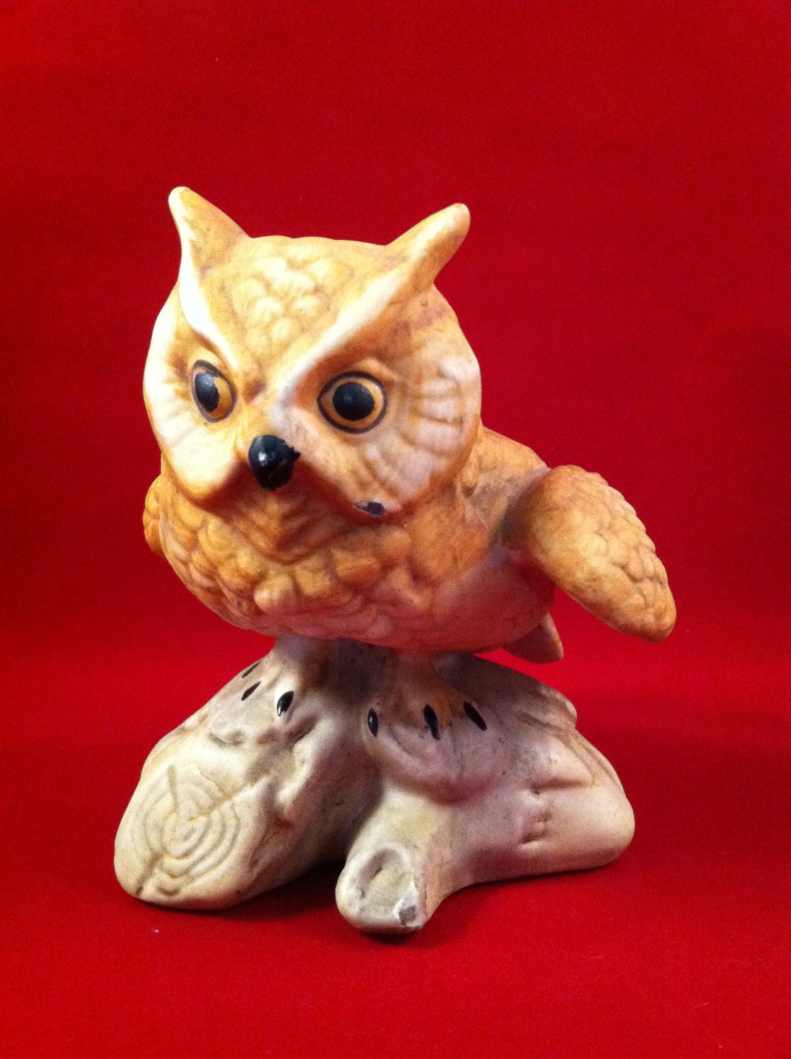 Vintage Realistic Owl Figurine. FREE US SHIPPING