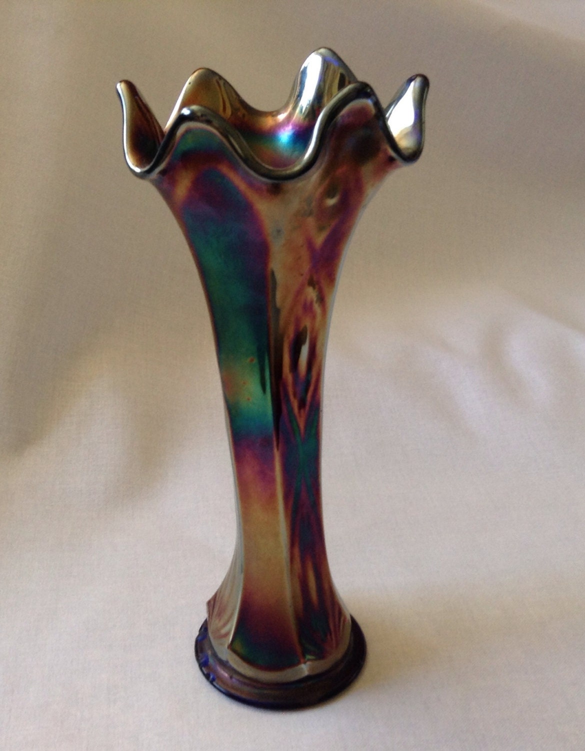 Vintage Carnival Glass Vase