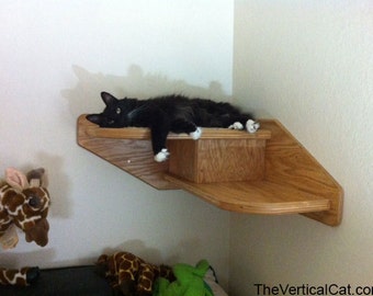 Corner Cat Stair with Carpet from The Vertical by TheVerticalCat