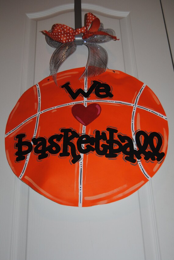 Items similar to Customized Basketball Door Hanger Sports Decor on Etsy