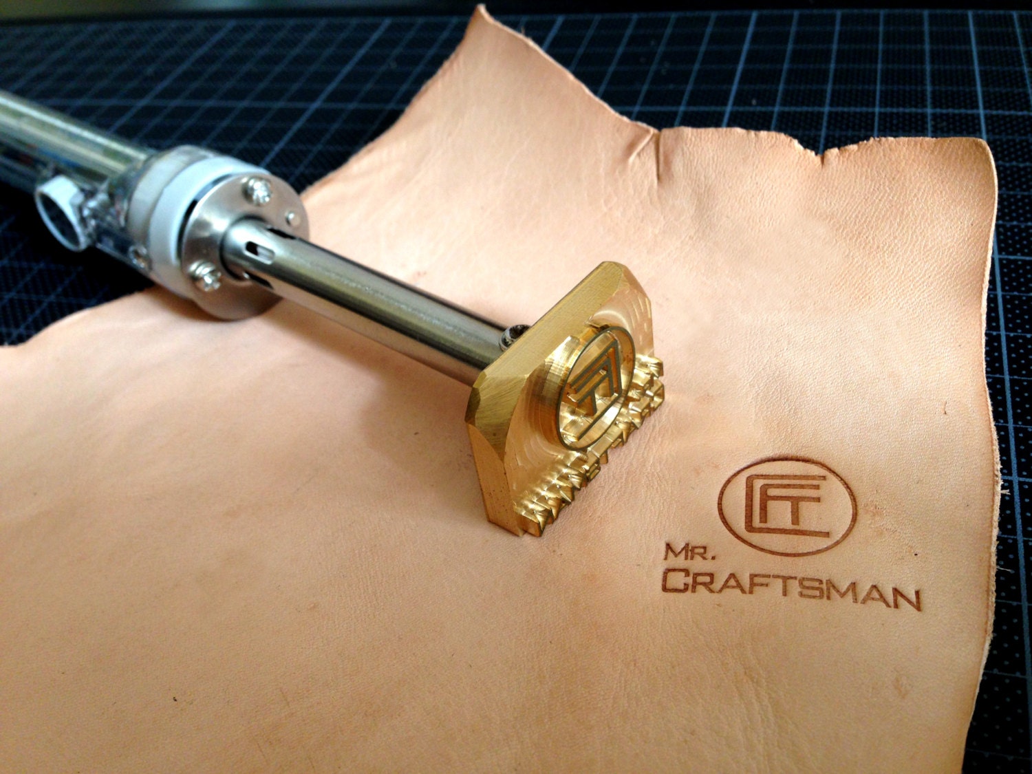 Custommade Leather Brass Stamp with Heat by MrCraftsmanHK on Etsy