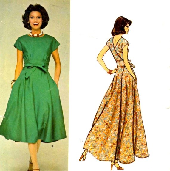 dress pattern jacket sewing Pattern Original Vintage Dress Nina sewing Wrap dress Paris Ricci