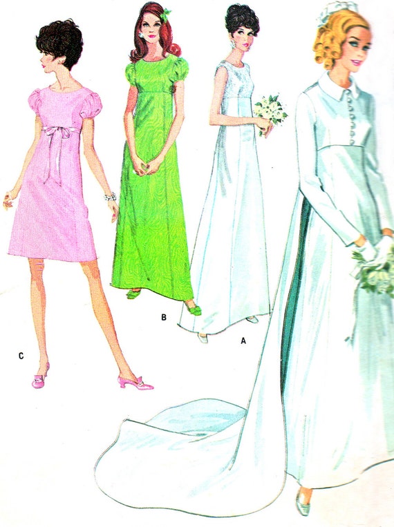 Items similar to 1960s Wedding  Dress  Pattern  McCalls 9227 