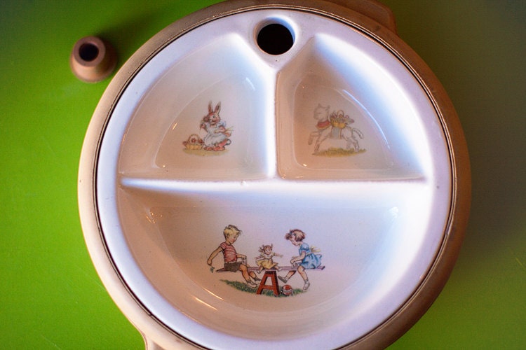 Vintage Baby Food Warming Dish by DeerAbbeyVintage on Etsy