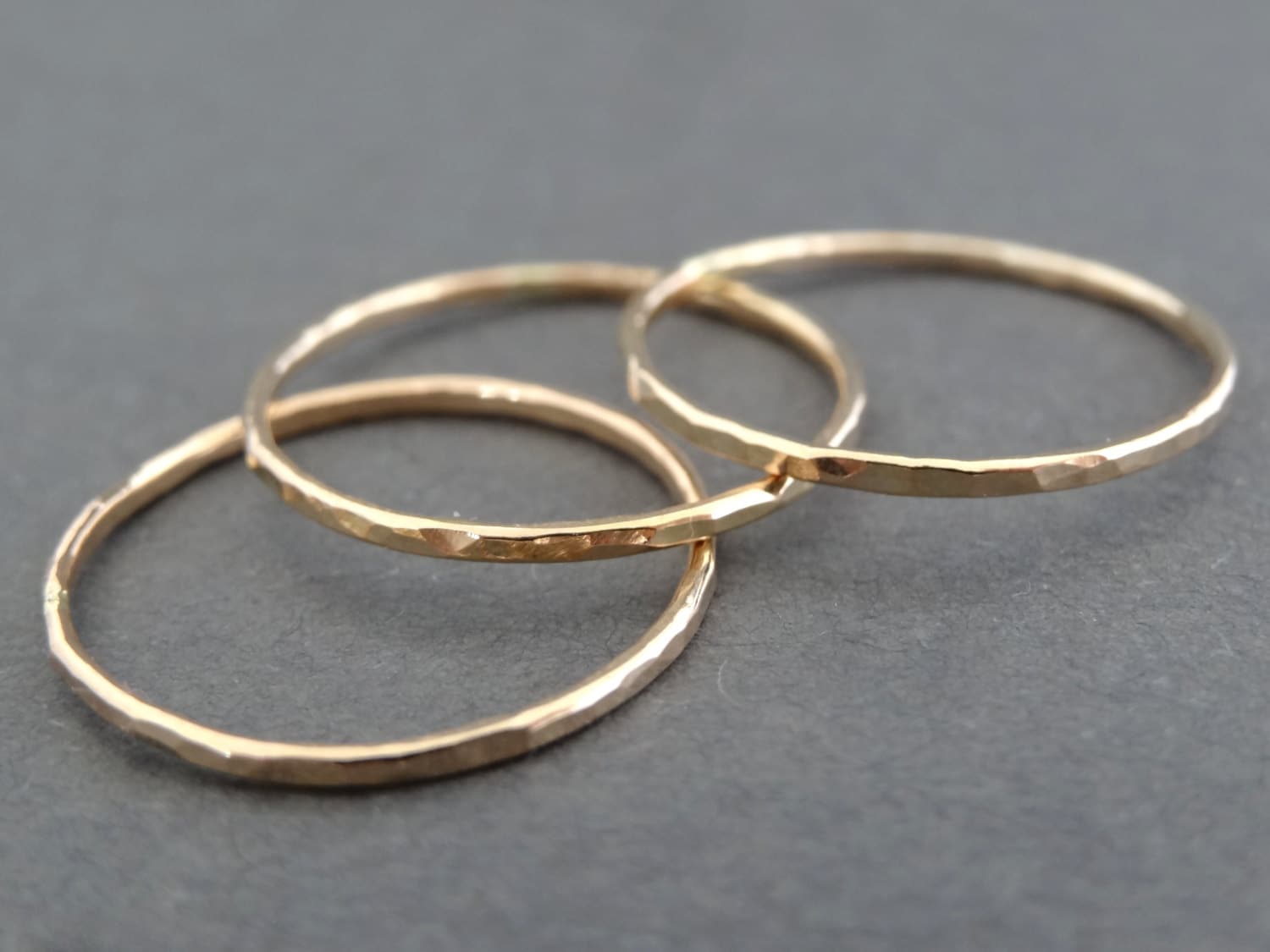 Thin Gold Rings 14 k Gold Filled Ring Stacking Rings skinny | Etsy