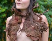 Felted Melted Wild Dragon Princess Fairy Pixie Tree Roots Vest Bolero OOAK