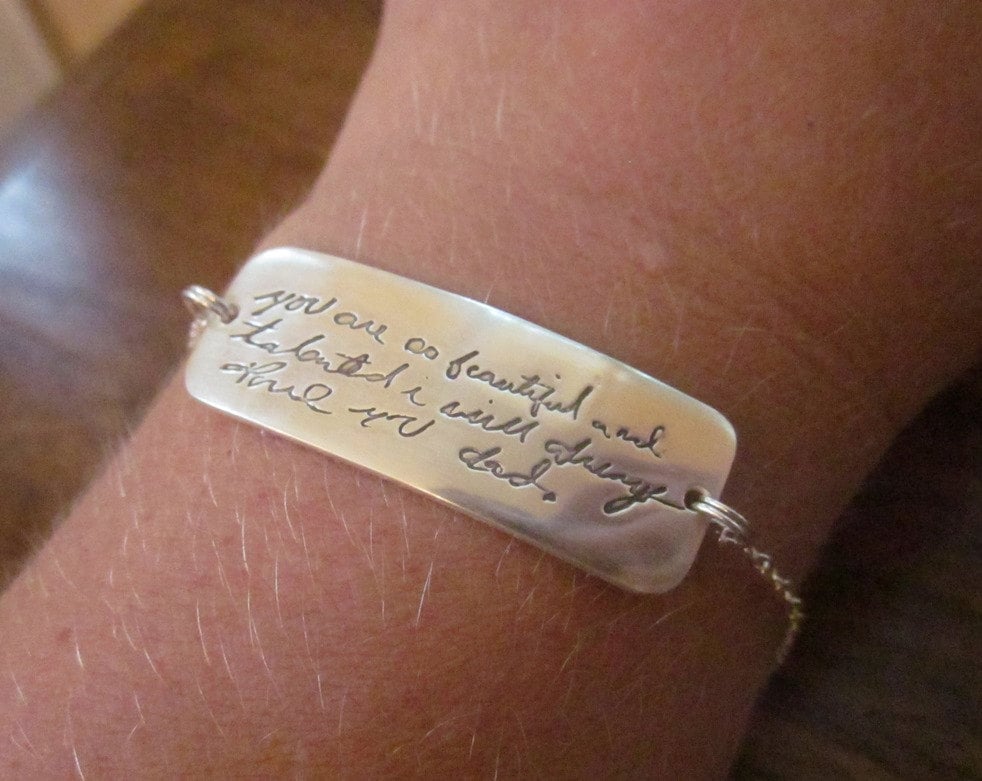 bracelet handwriting personal from Custom RESERVED Bracelet YOUR loved Made Handwriting