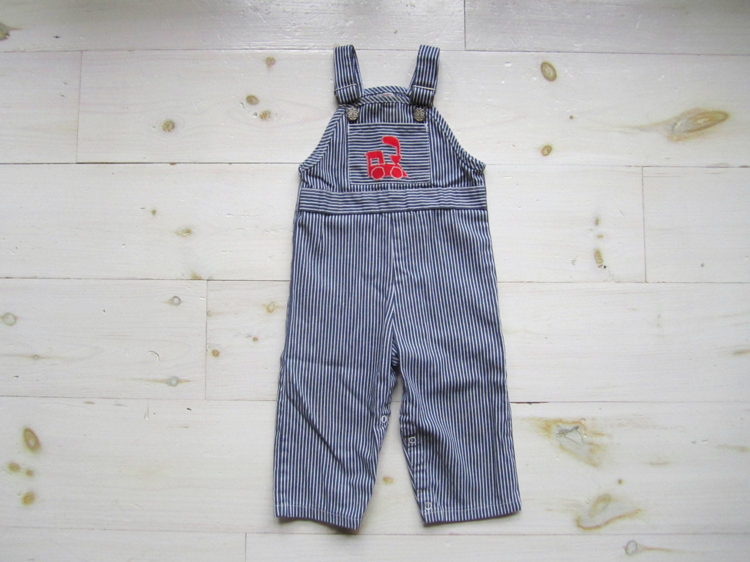 Vintage Train Conductor Overalls for Baby / Toddler . Pants