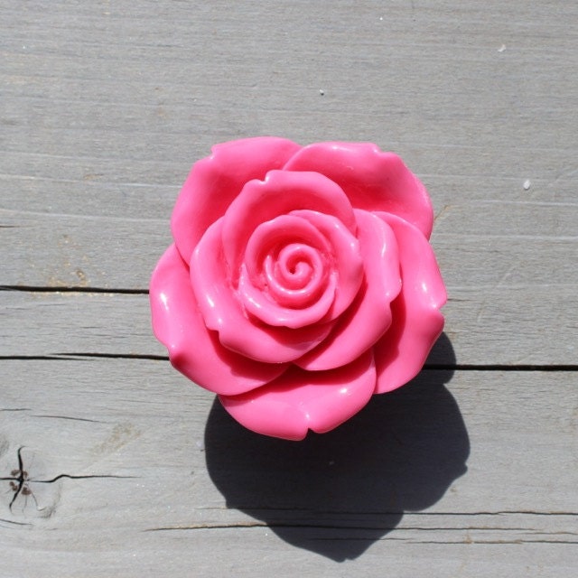 SALE Rose Drawer Knobs Knobs in Hot Pink RFK14 by DaRosa