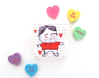 ... Gift Item - Gift for Him - Gay Bear Illustration Magnet - Gay Pride