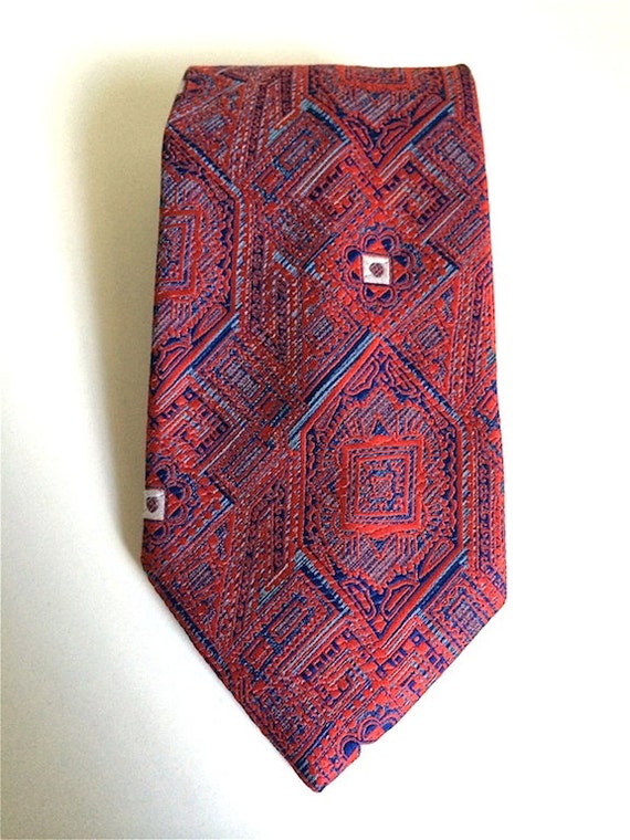 Vintage Neckties Men's 70's Wembley Polyester Red