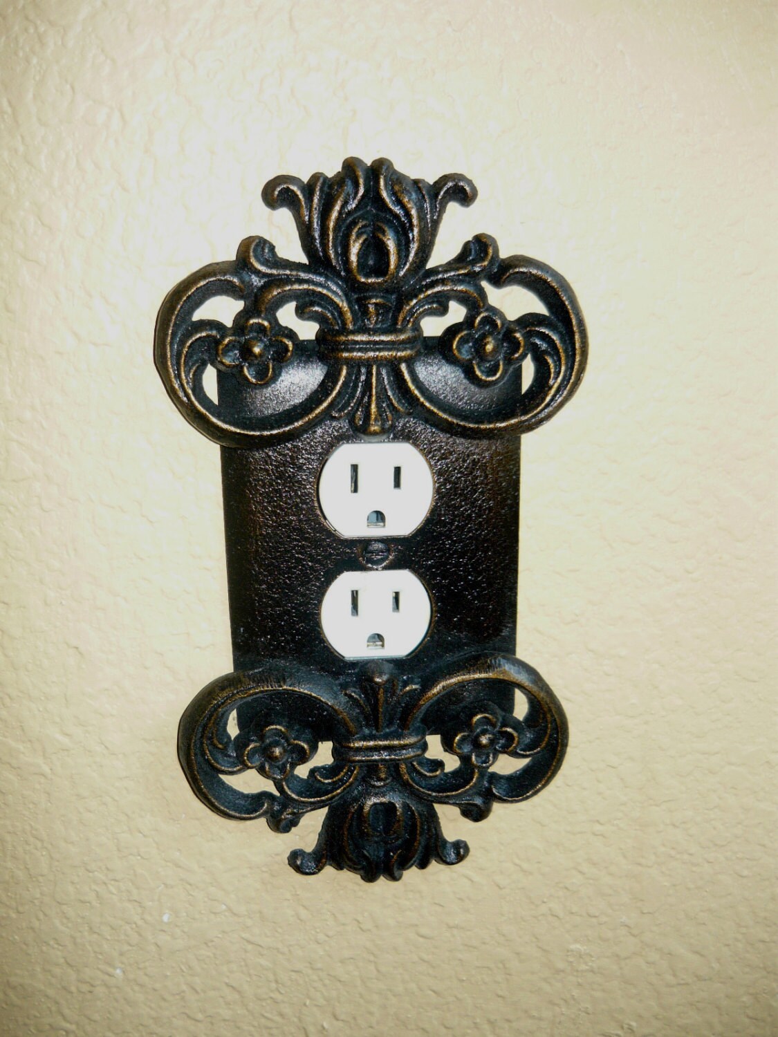 Metal Outlet Plate Cover FREE USA SHIPPING Old World