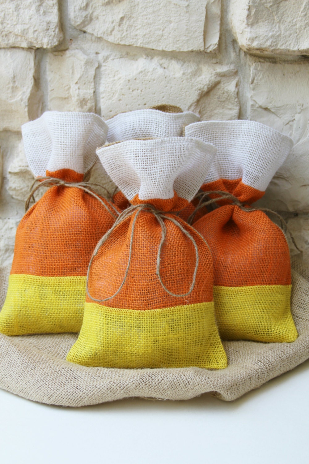 Download Burlap Gift bags Set of FOUR As seen in Country Living