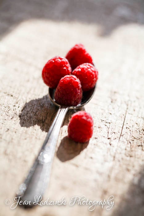 Raspberry Spoon Kitchen art Red Berries Food by PhotoLadz
