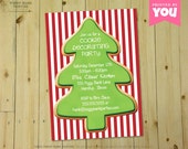 Christmas SUGAR COOKIE Invitation - Personalized DIY Printable Tree Cookie Invite // Christmas Party // Christmas Card // Cookie Exchange Il_170x135