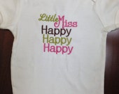 little miss happy t shirt