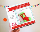 DIY Christmas Stocking, Personalized Diy Sewing Kit, Make your own Baby Elephant Felt Christmas Stocking A763 Il_170x135