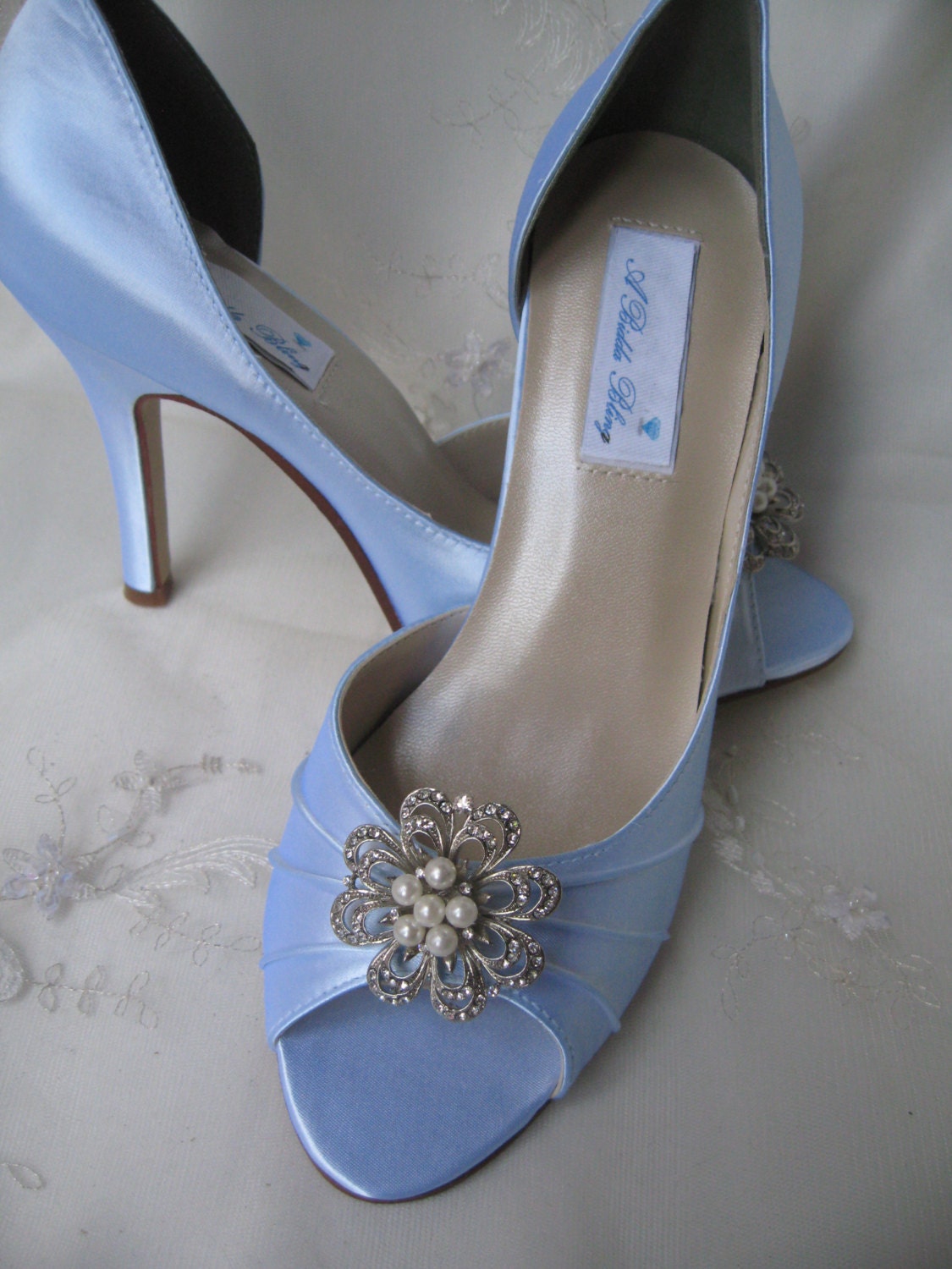Mymysteryhistory Vintage Blue Wedding Shoes