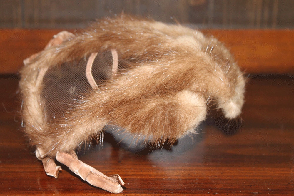 Vintage 1920s Fur Skull Cap Hat steampunk buy now online