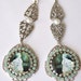 1920s Flapper inspired photo earrings Silver glam flapper earrings.