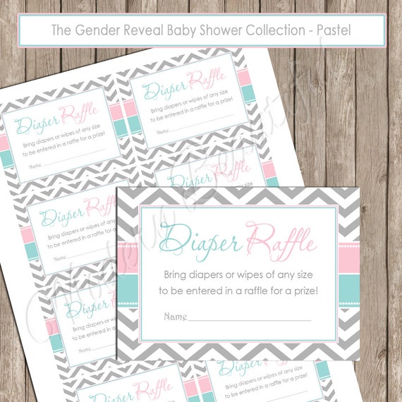 Baby Shower Invitations With Diaper Raffle 1