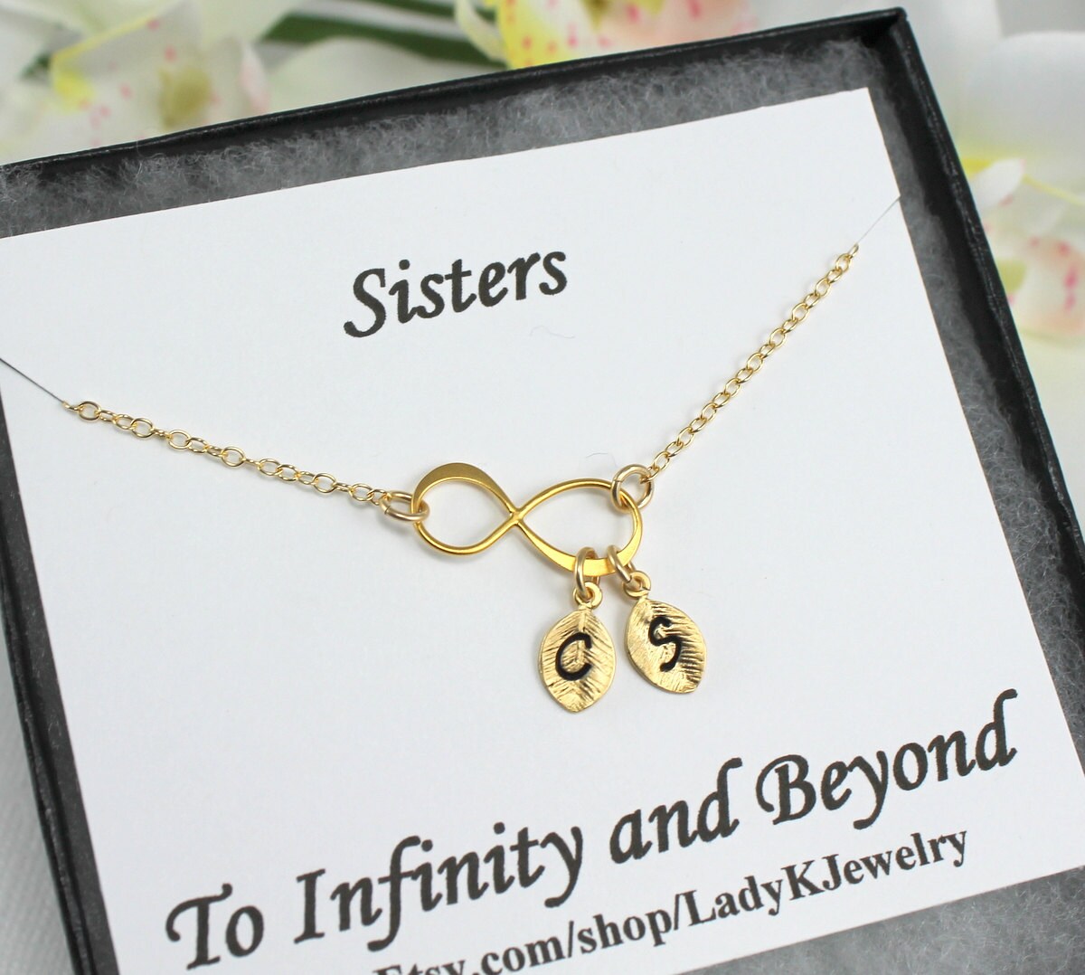 Sister's Infinity Bracelet w/ Engraved Sisters by LadyKJewelry