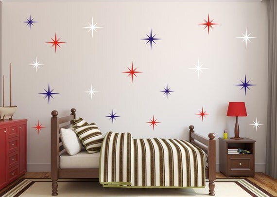 Nautical Stars Vinyl Decal Baby Boy Nursery