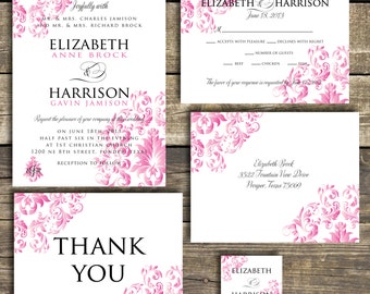 PRINTABLE Wedding Invitation Suite DIY by magnoliapapersandco