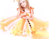 Petti Tutu Dress - Halloween Candy Corn Witch Costume - Yellow Orange White - Simply Sweet - 3-4 Toddler Girl Il_170x135