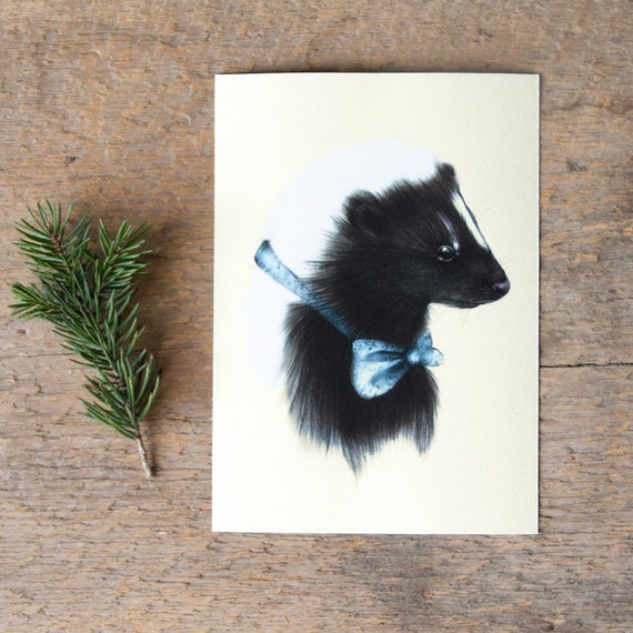 Baby Skunk Print 5x7 Giclee Print