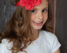 Large Red Dahlia Flower - Large Flower Headband - 4th of July Hair Bow - Newborn - il_214x170.552049747_2gcw