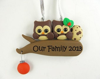 expecting owl parents christmas ornament polymer clay expecting owl parents christmas ornament polymer clay