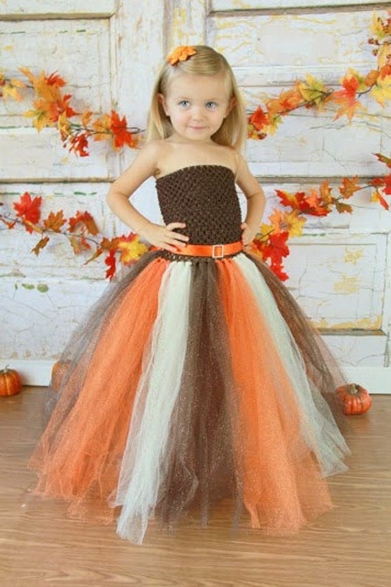 Newborn - Size 12 Sparkly Glitter Fall/Autumn Tutu Dress