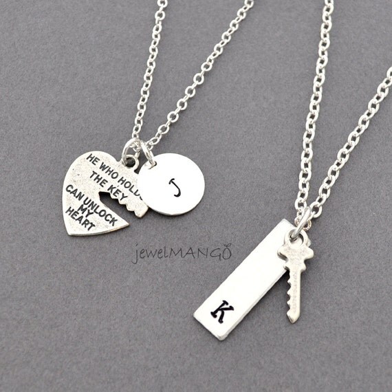 , COUPLE necklace, mr. mrs.,hand stamping jewelry, His and Hers, Girl ...