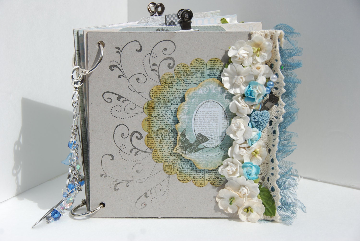 Scrapbook Mini Album Photo Album Keepsake by WindyDayzDesigns