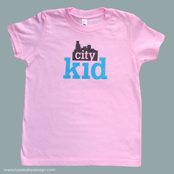 City Kid toddler & kids tee - pink