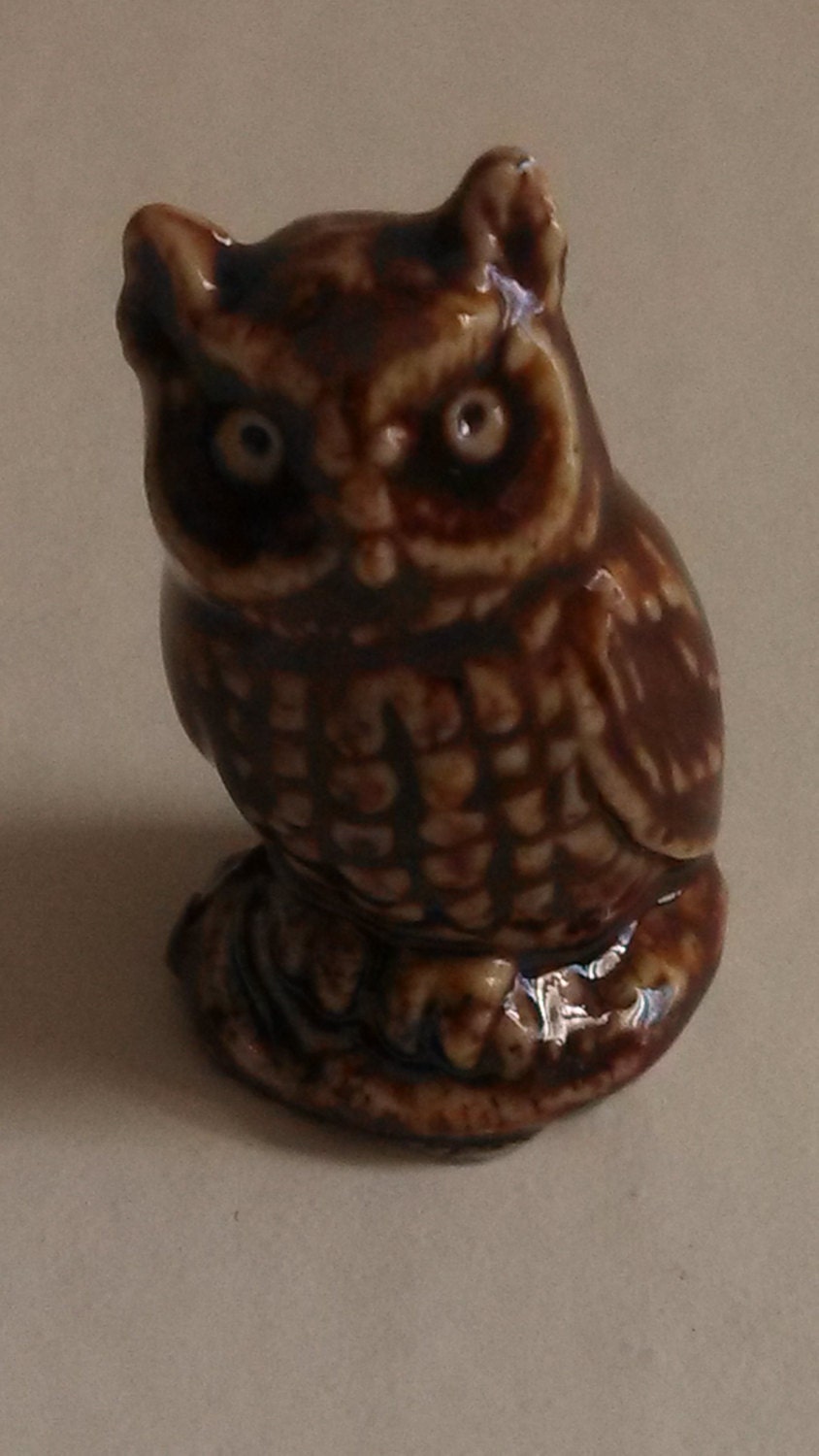 Rare Wade Whimsie Owl / Red Rose Tea Owl / porcelain figurines